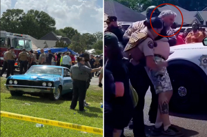 Car SHREDS Through Festival Crowd As People SCATTER