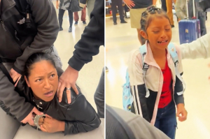 Woman BOLTS As Agents SWARM At Airport