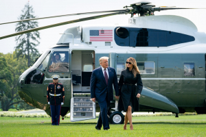 Trump APPEARS TO STAGGER While Walking Toward MARINE ONE