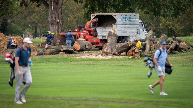 Featured image related to Judge ‘furious’ as 430 trees are chopped down from golf course Trump wants to renovate | CNN P